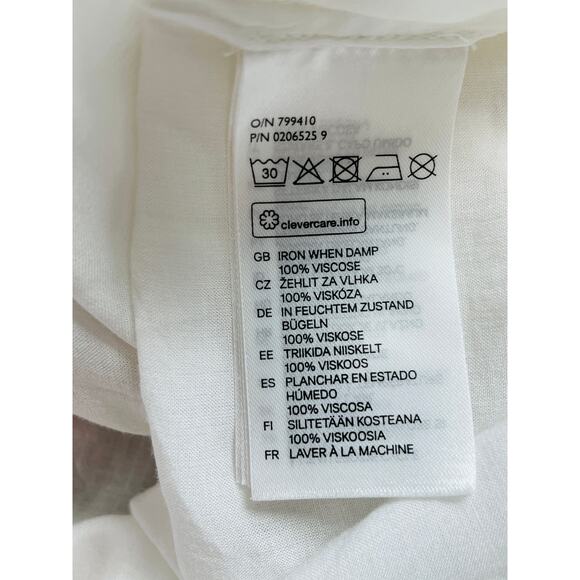 H&M White Edwardian Lace Front Button Down Blouse Lace Wrists - Picture 7 of 7